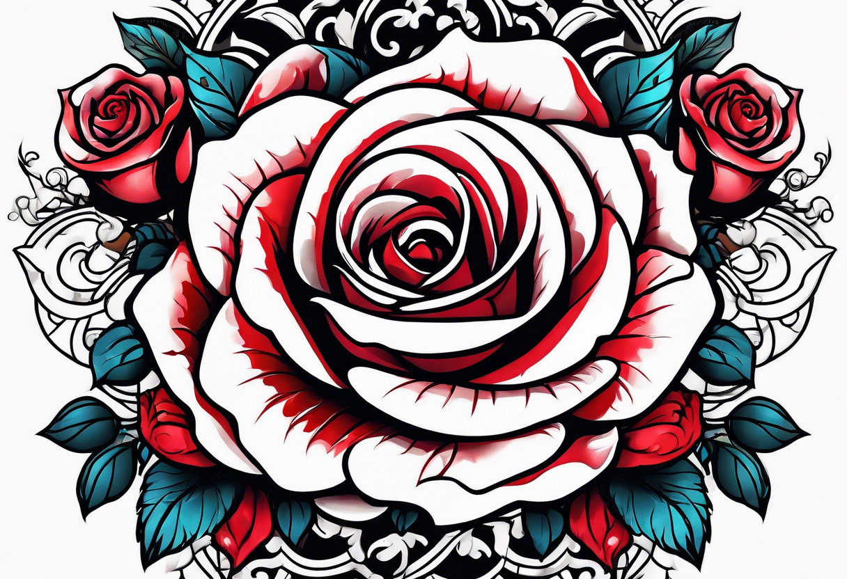 Rose,blood tattoo idea