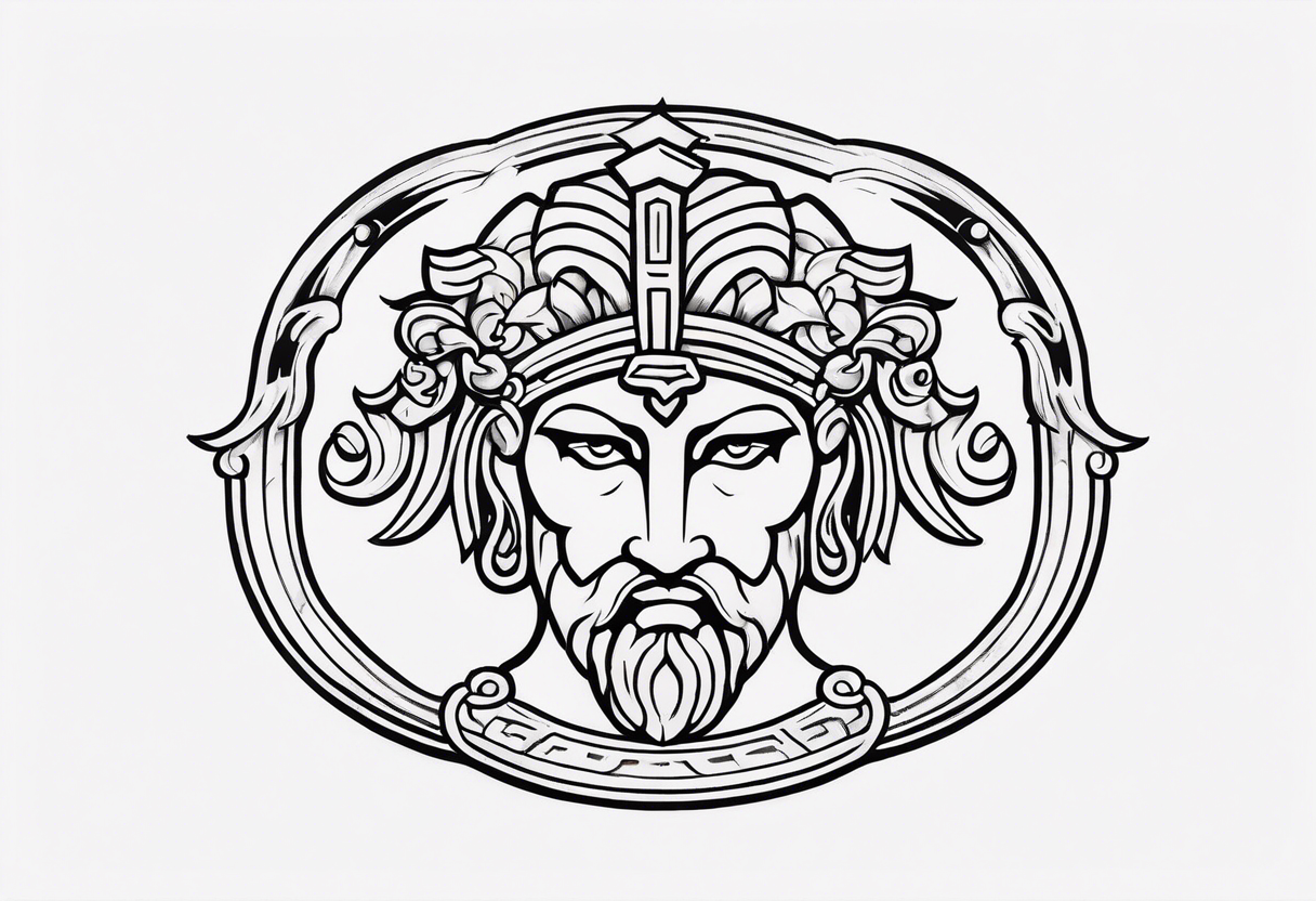 Ancient greek strength logo tattoo tattoo idea