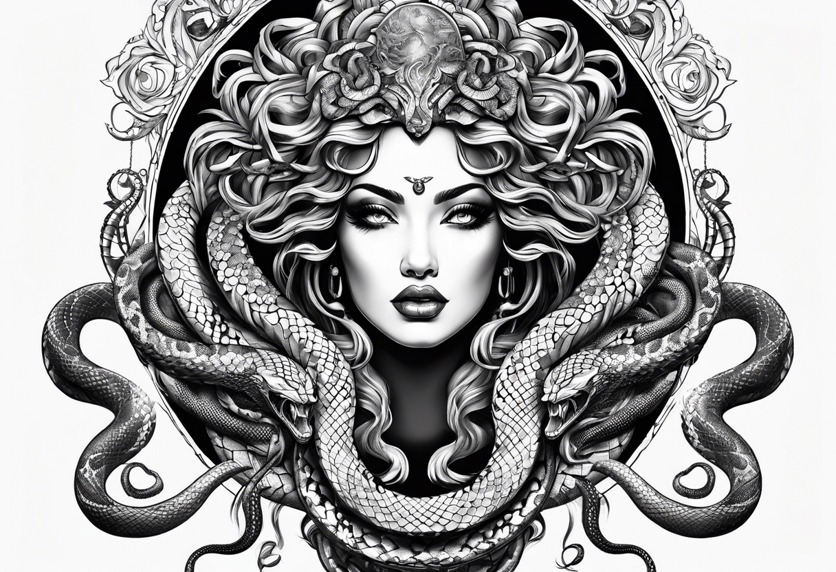 Medusa
Include snake heads tattoo idea