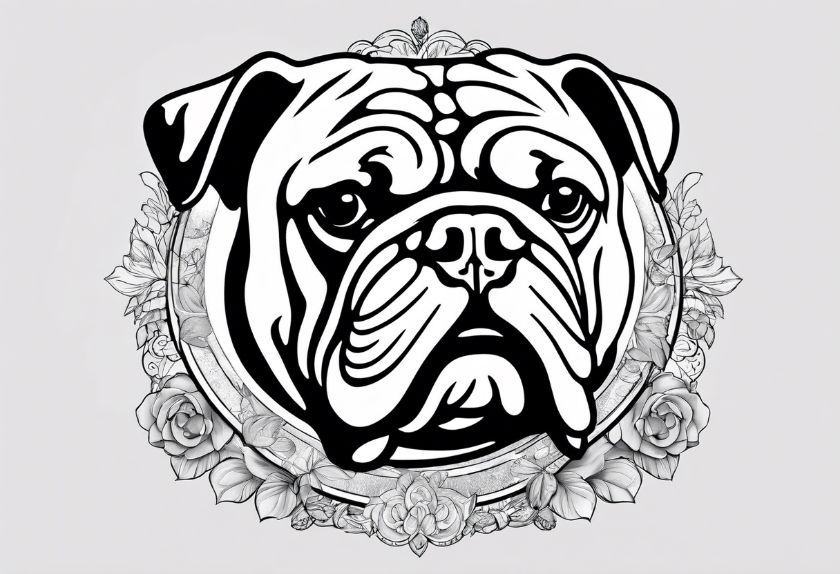 English bulldog tattoo idea