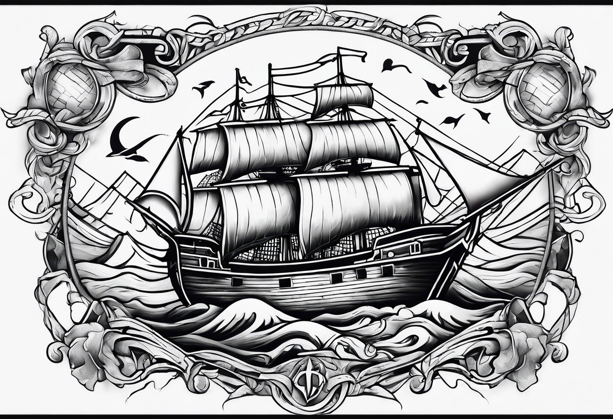 treasure 
 map tattoo idea