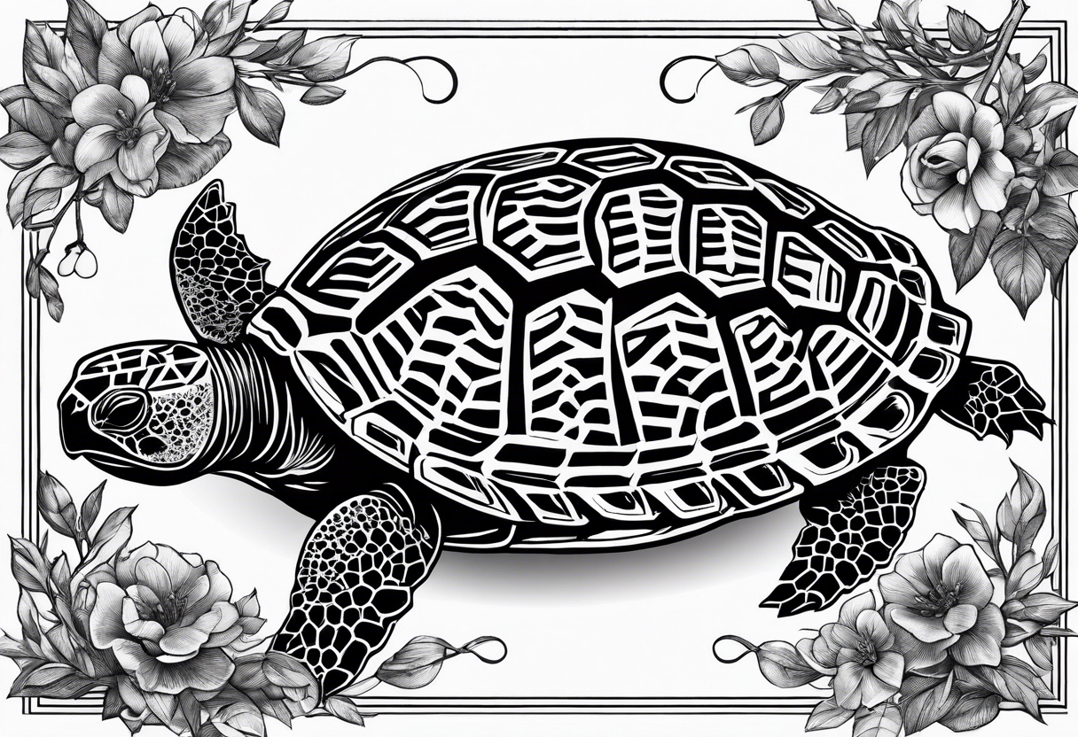 Honey comb, 5 turtles, Russian olive tree tattoo idea