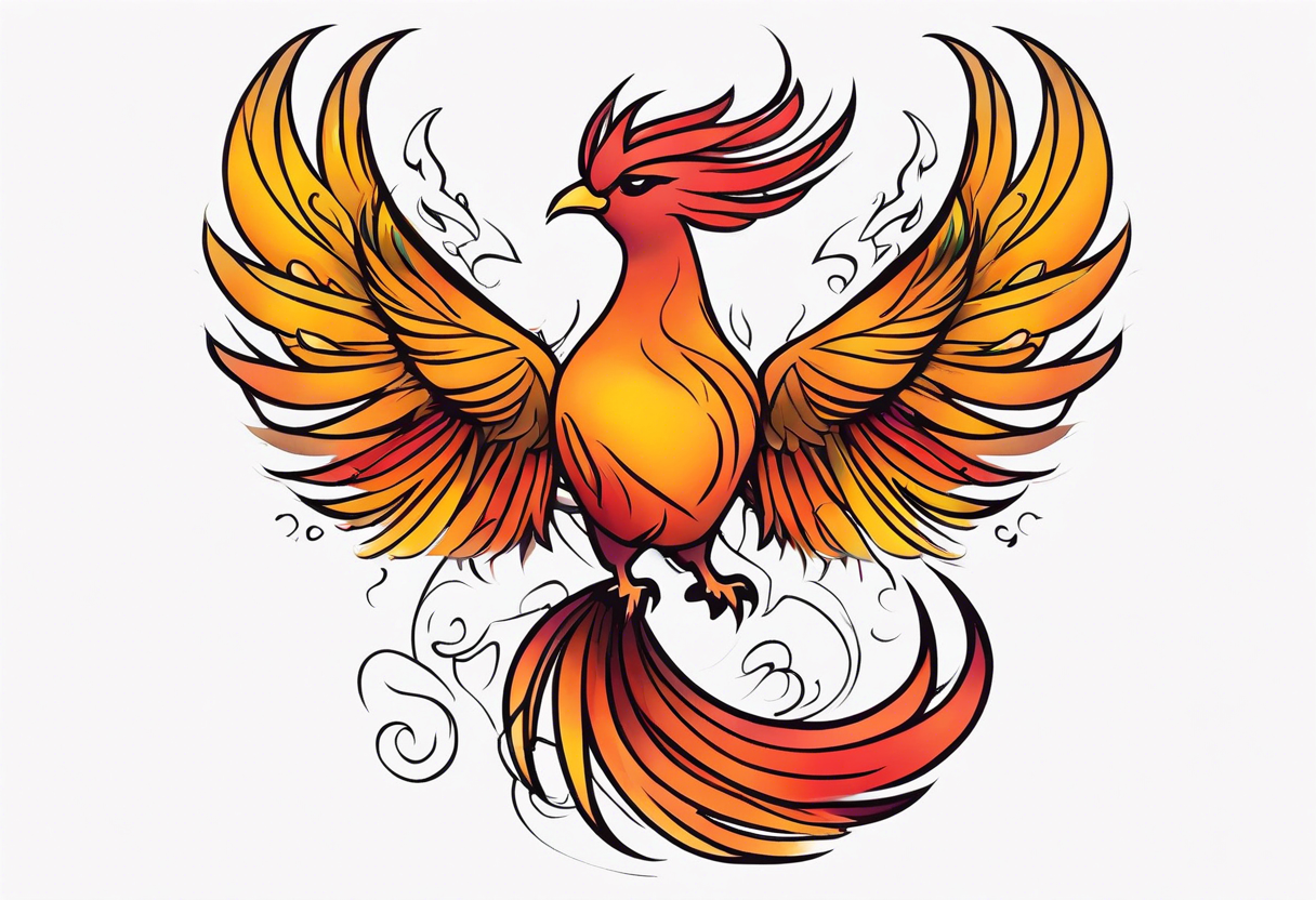 happy 
phoenix tattoo idea