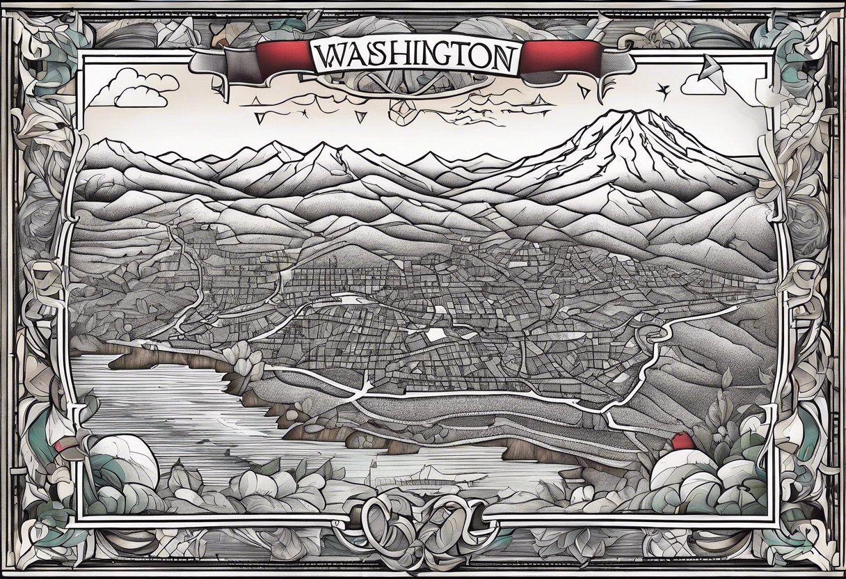 Map of Washington State tattoo idea