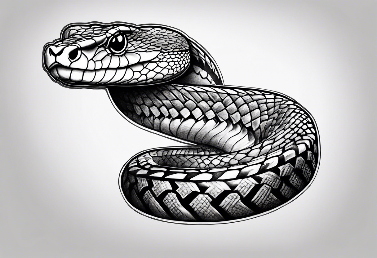 Viper stretched tattoo idea