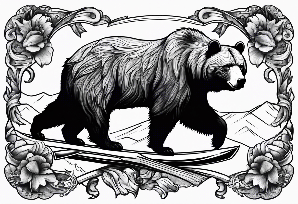 Donald trump riding bear tattoo idea