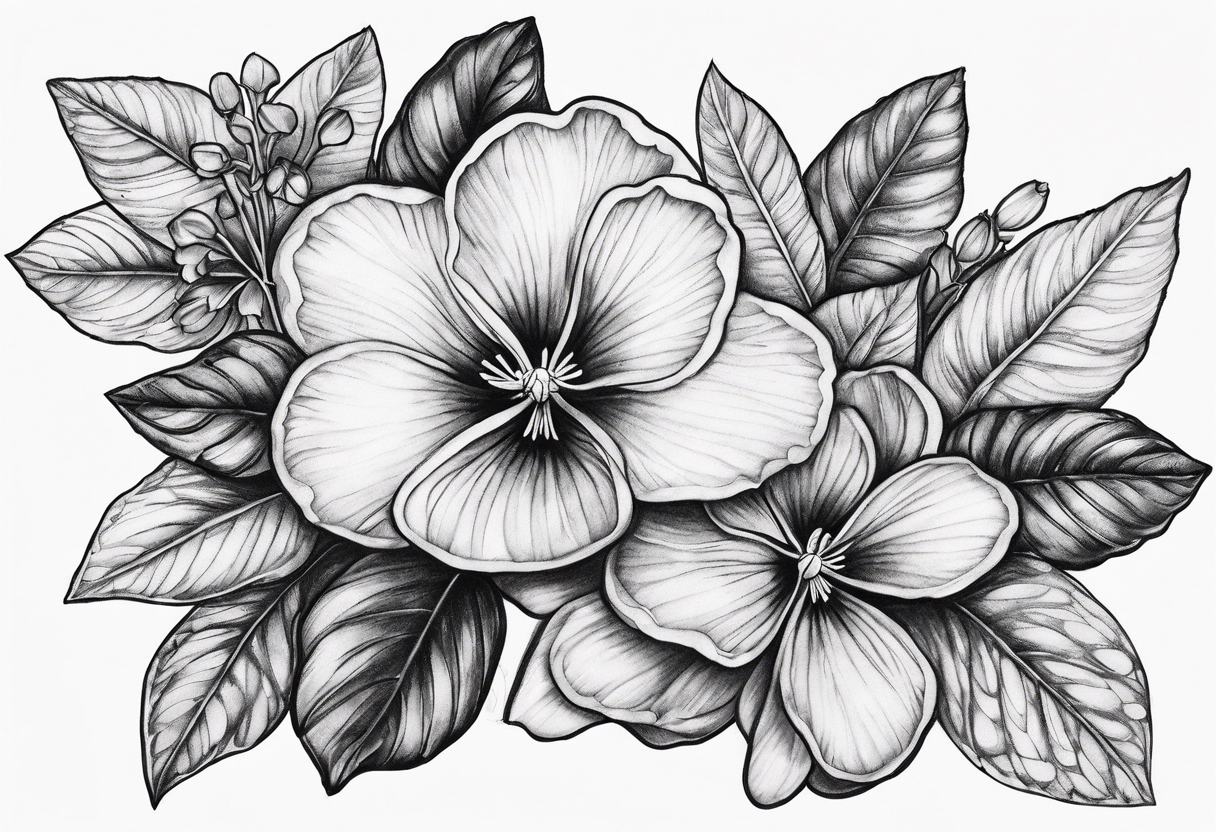 Violets tattoo idea