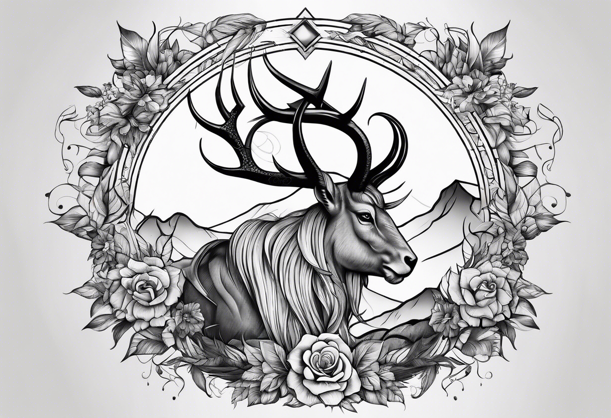 Fineline Capricorn tattoo idea