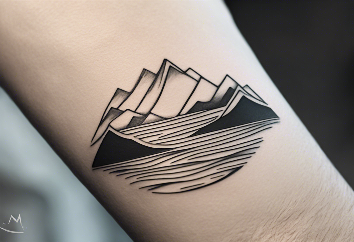 Minimalist Left Breaking Wave Temporary Tattoo (Set of 3) – Small Tattoos