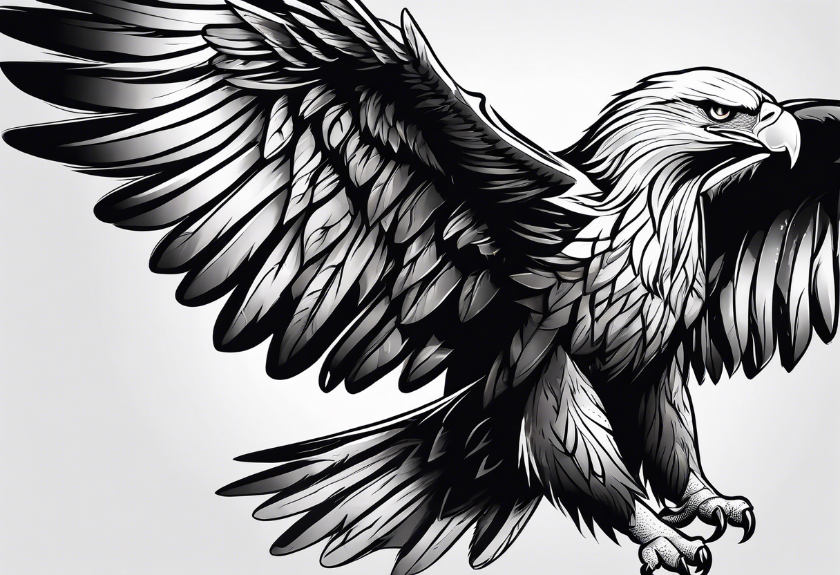 Eagle wing for arm tattoo idea