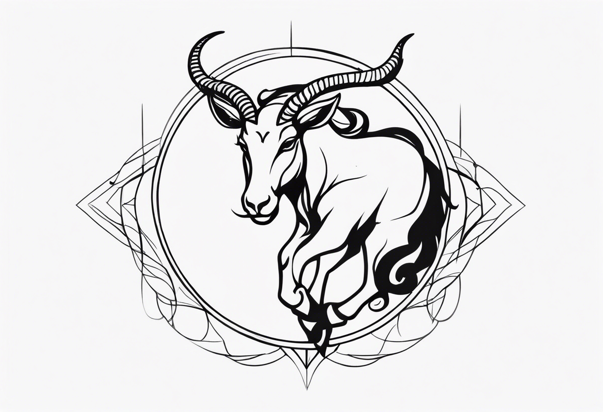 cool capricorn tattoo idea