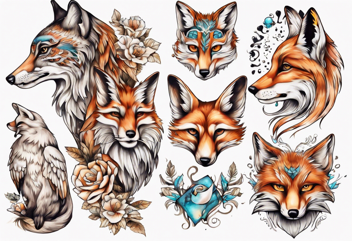 ein Tier aus Fuchs und Eule tattoo idea