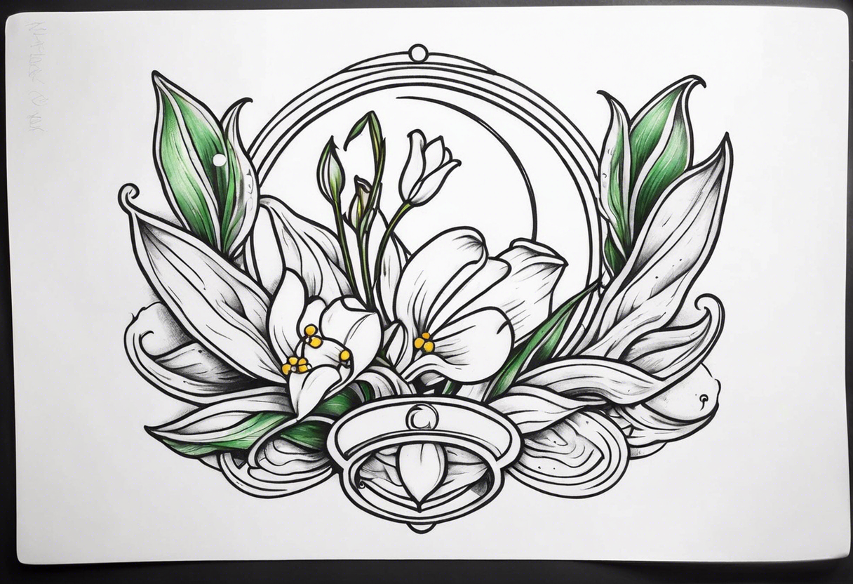 Lilly of the valley and Saturn tattoo idea