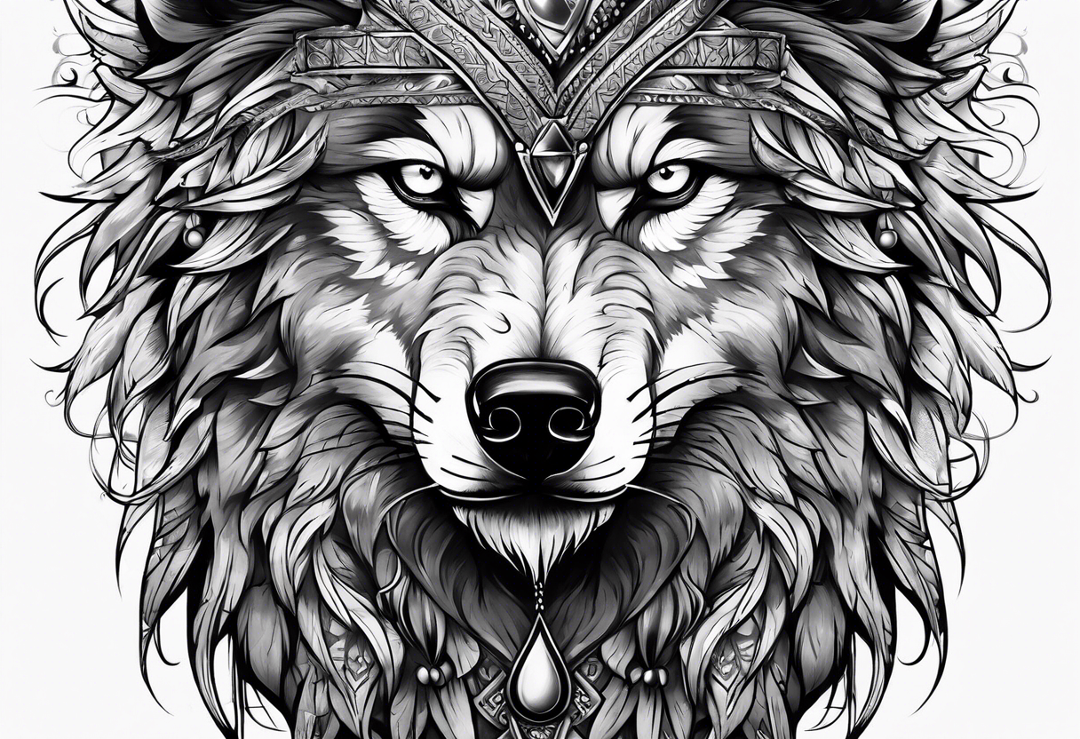 Angry wolfe tattoo idea