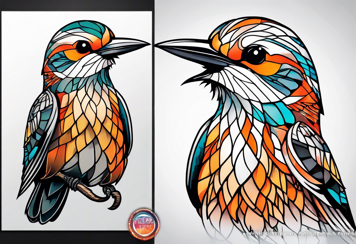 Female flicker bird tattoo idea