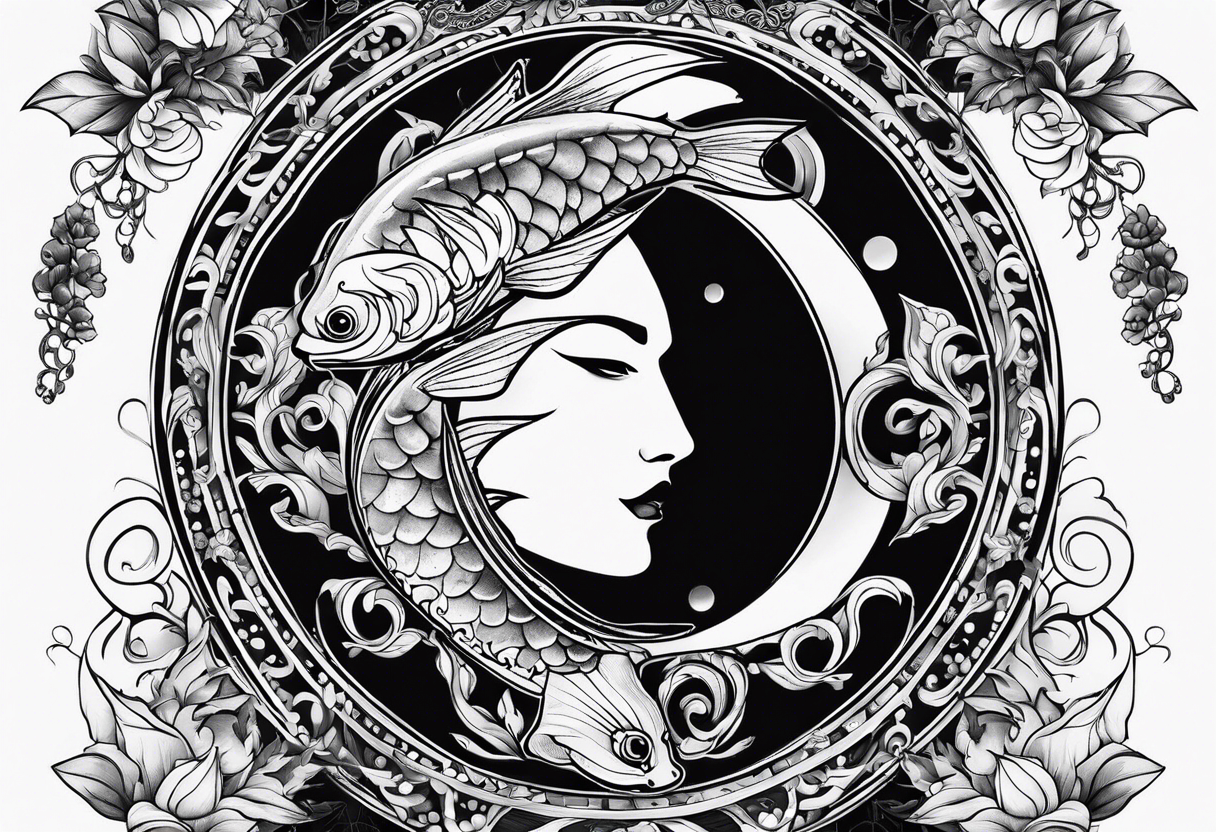 masculine pisces with yin and yang tattoo idea tattoo idea