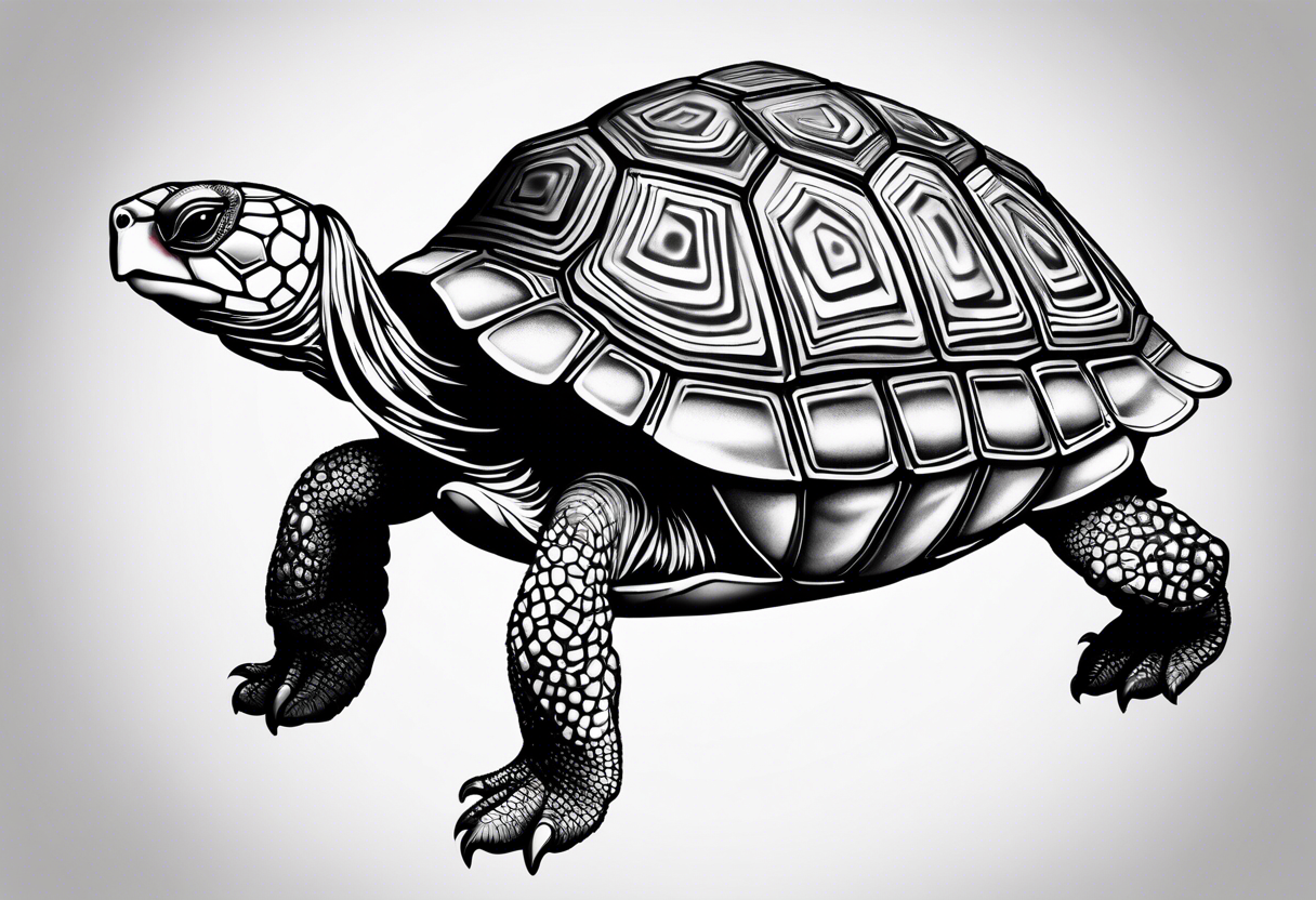 Side profile, tortoise tattoo idea