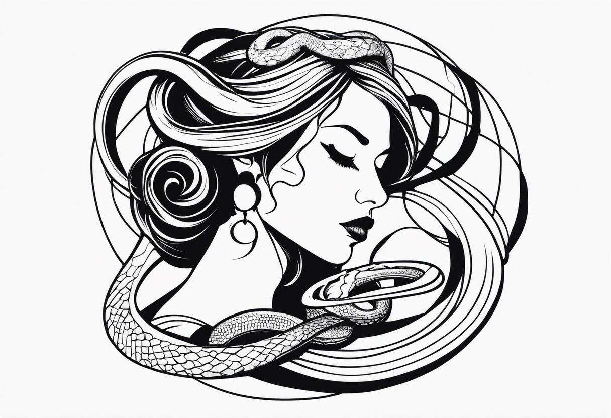 a woman with snakes instead of hair tattoo idea