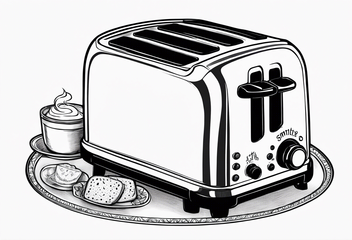 a toaster holding a smith and Weston tattoo idea