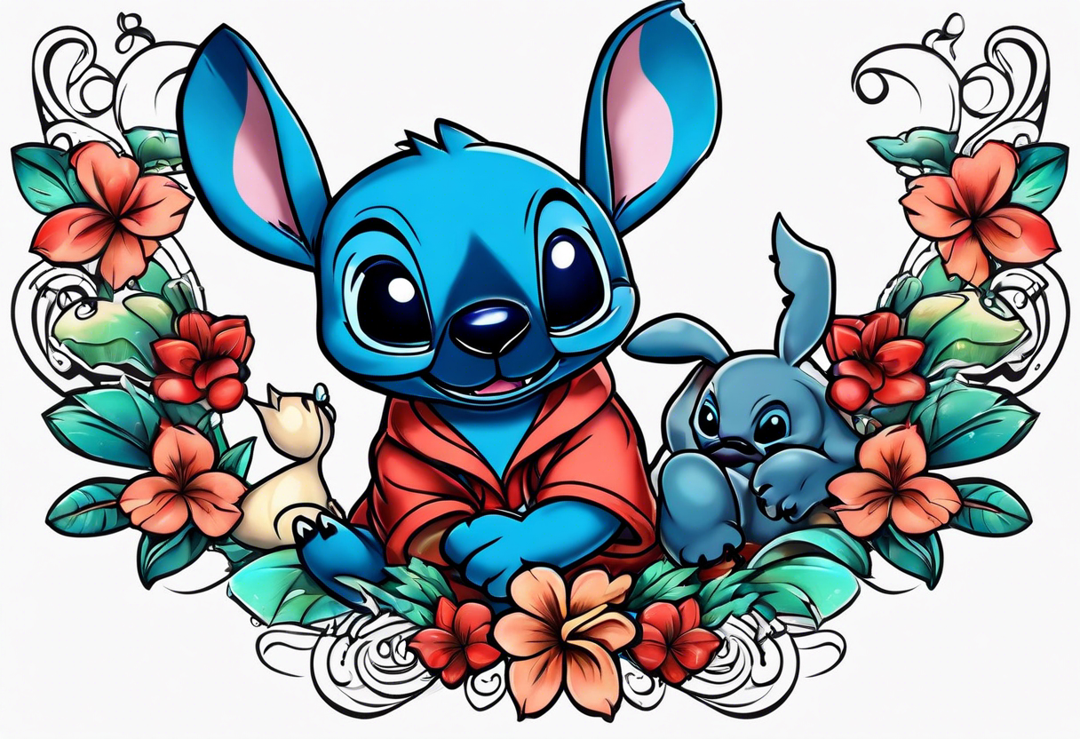 graffiti lilo and stitch tattoo idea