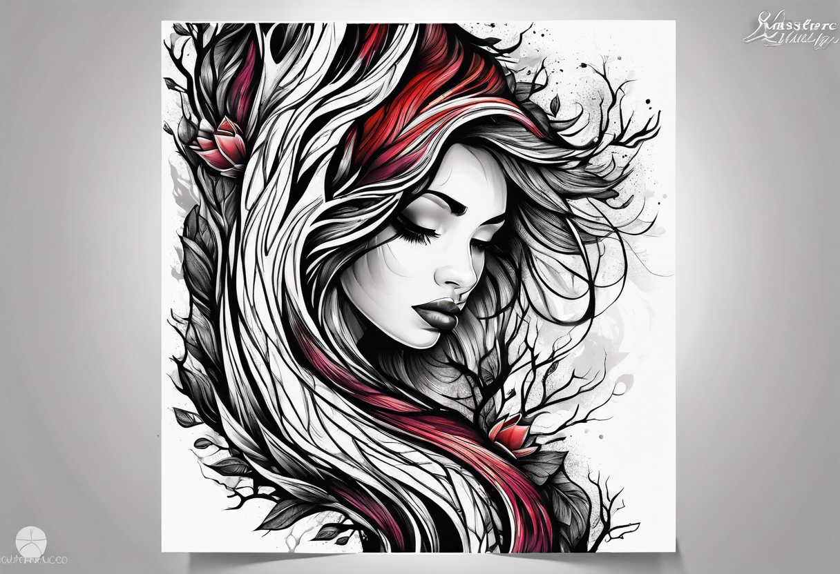 Half sleeve, tree bark tattoo idea