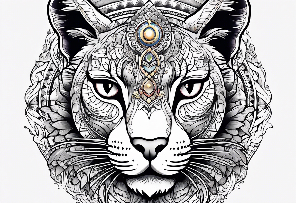 Third eye puma tattoo idea