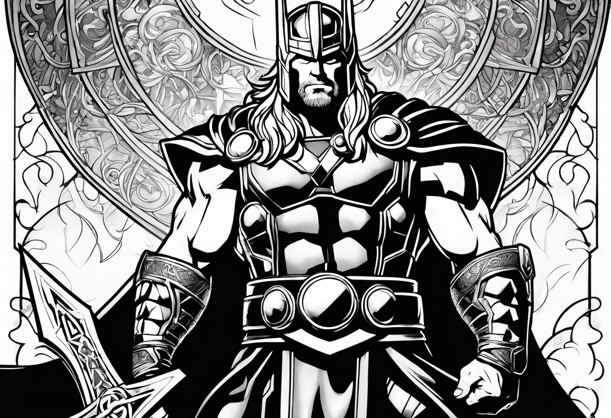 The Mighty Thor from the current Marvel comics tattoo idea