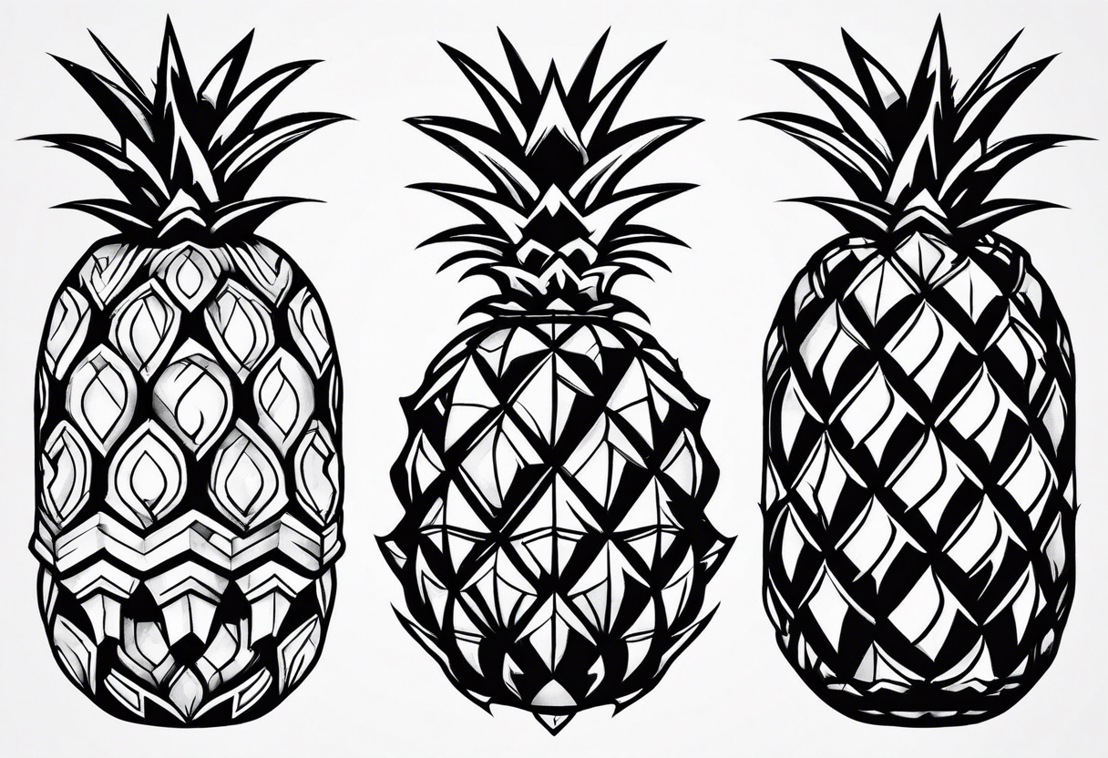 Half pineapple half hand grenade tattoo idea