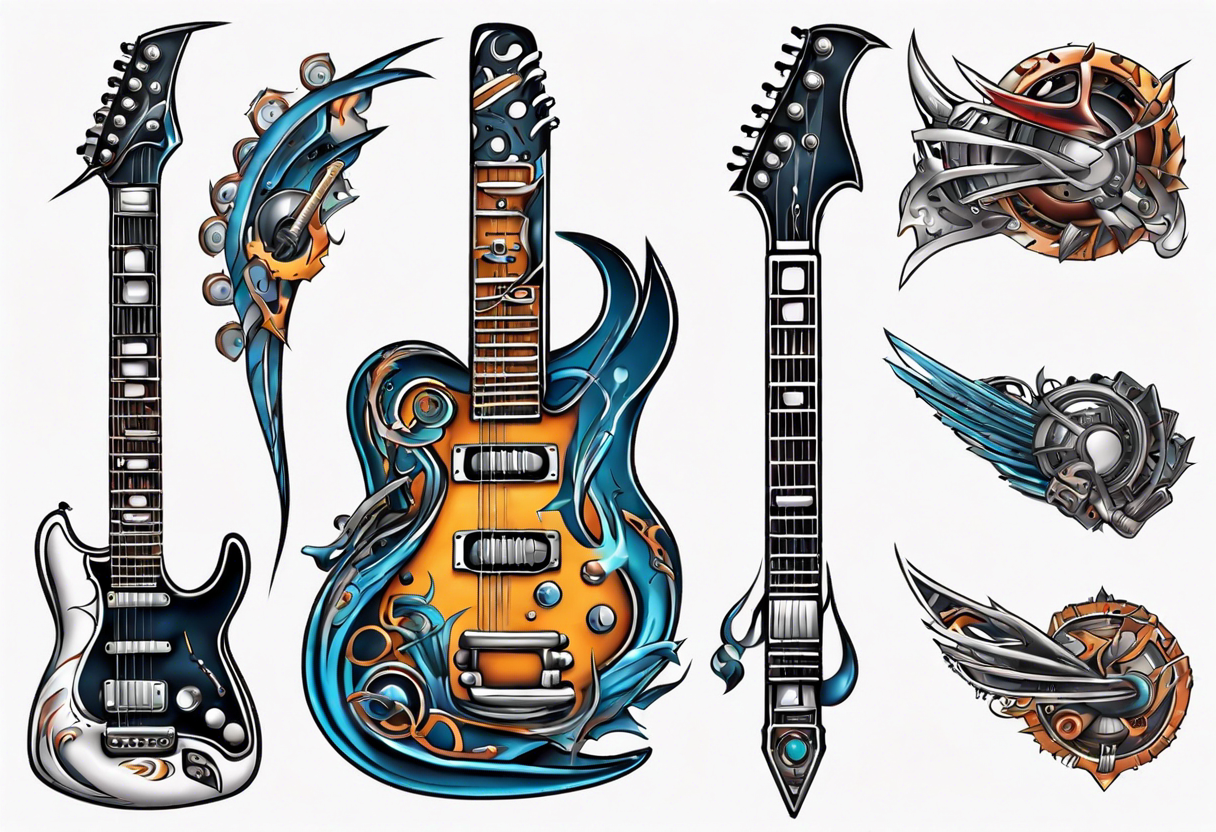 Guitar tattoo | Tattoos for guys, Guitar tattoo, Music tattoo designs