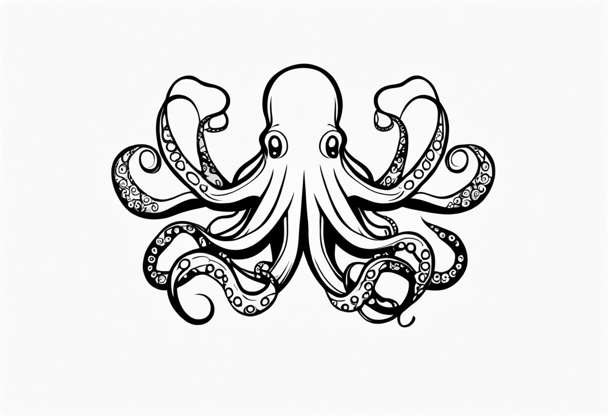 Electric octopus peaceful nature tattoo idea
