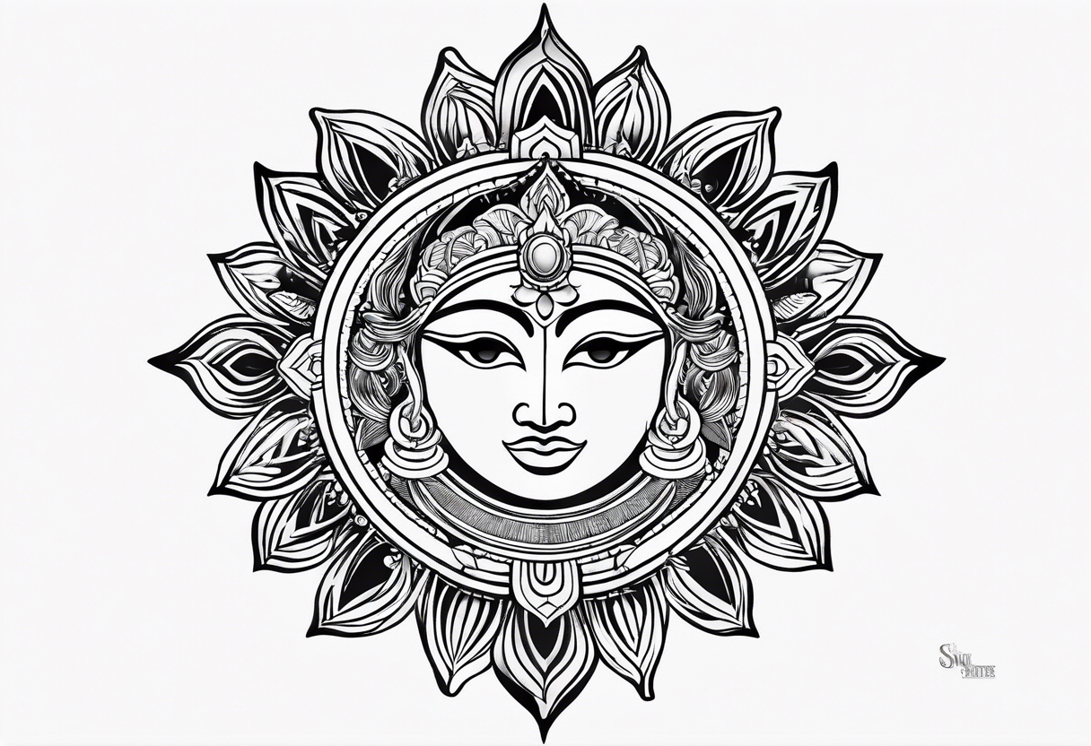 Filipino sun tattoo idea