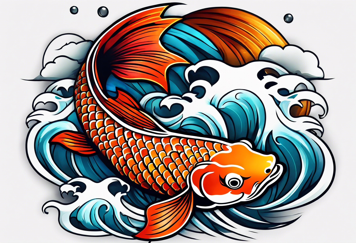 koi fish tattoo idea