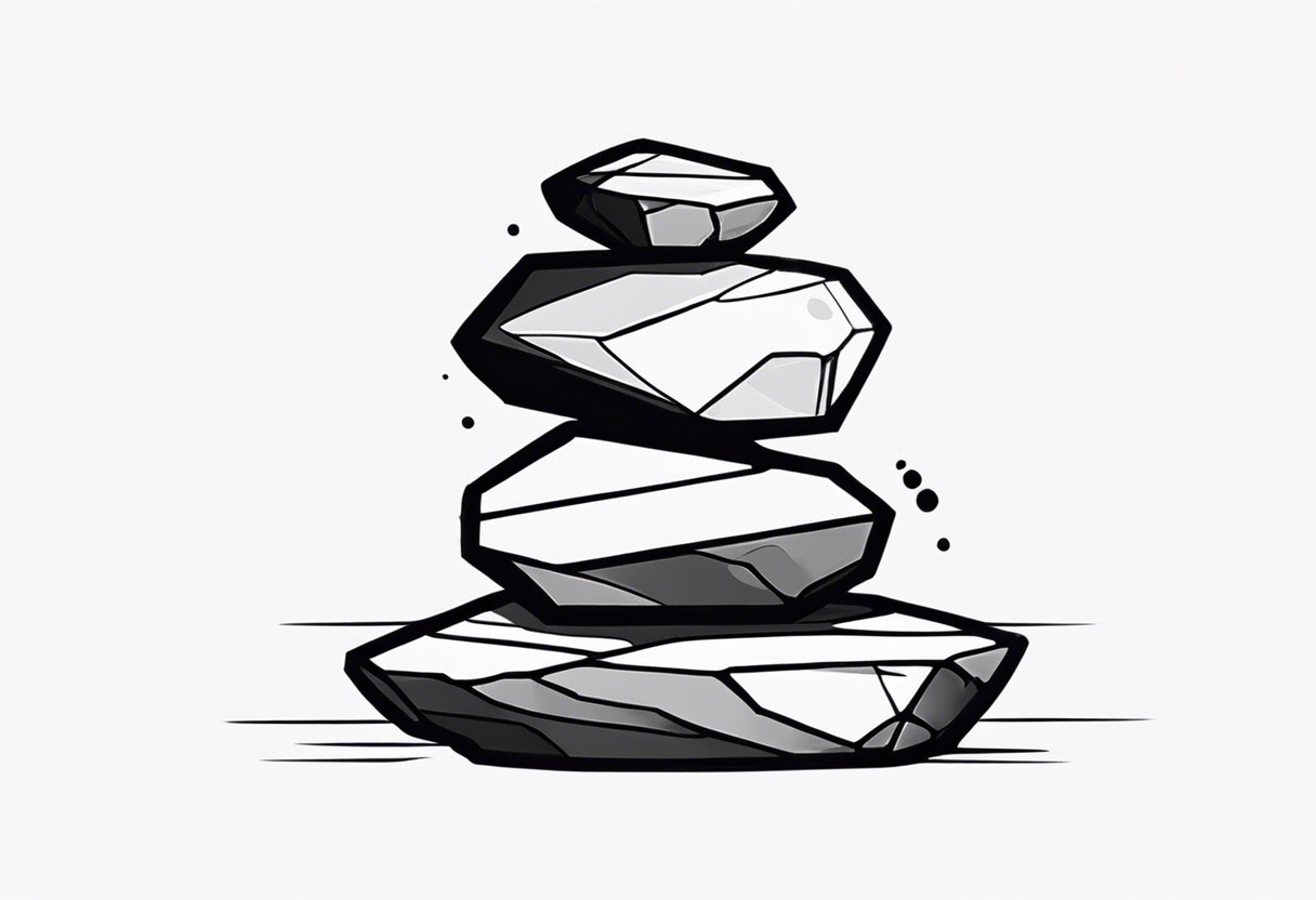 Rocks stacked on top of each other tattoo idea