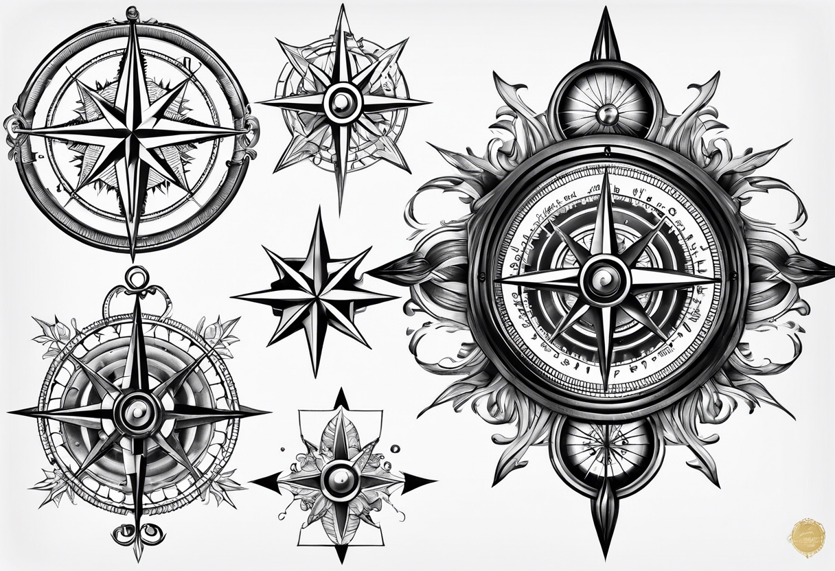 Military compass tattoo idea