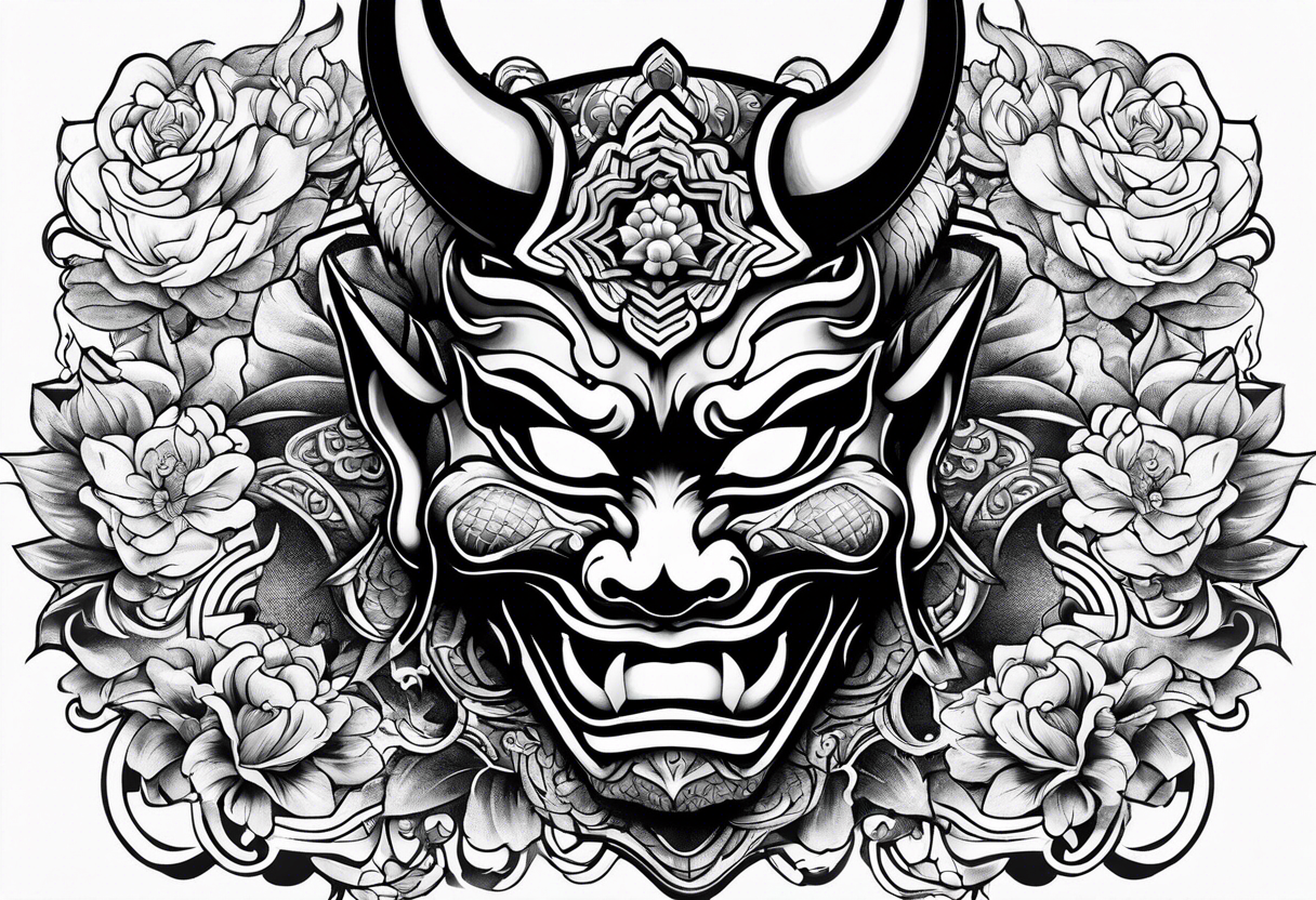 hannya mask tattoo idea