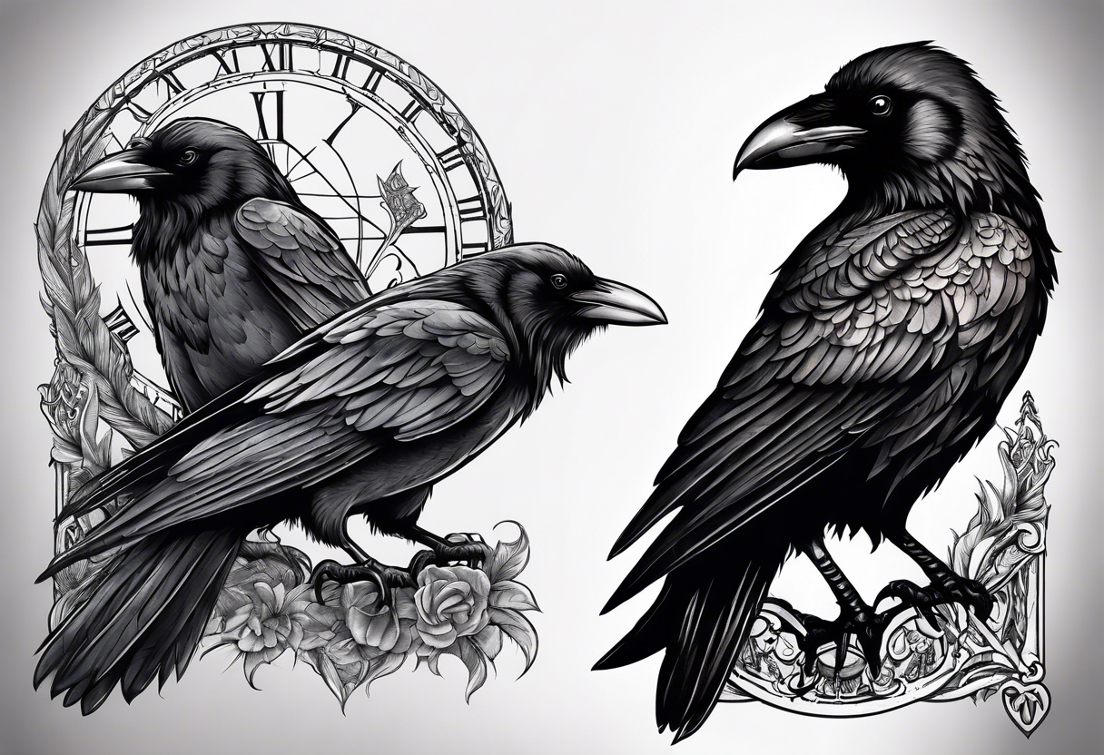 raven perched
roman numeral seven
Omnia Urunt tattoo idea