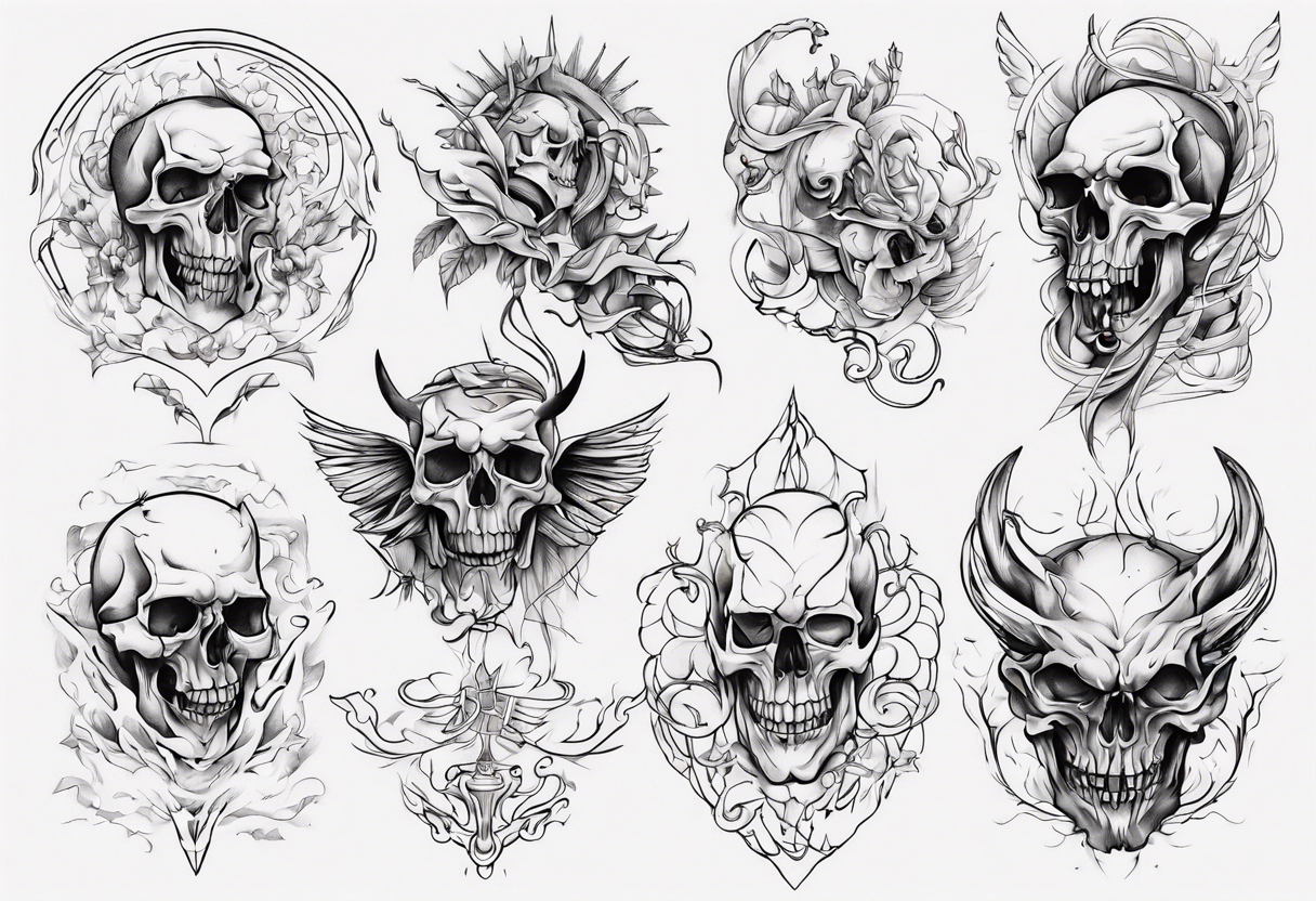 I want chest tattoo for men . Continuous Line Tattoo style . No scull or devil on tatoo some modern style tattoo idea