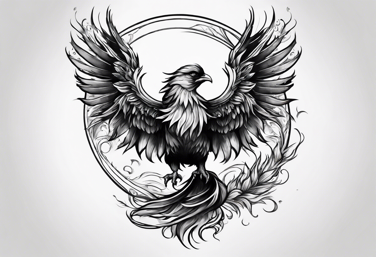 little phoenix rising from the ashes tattoo idea