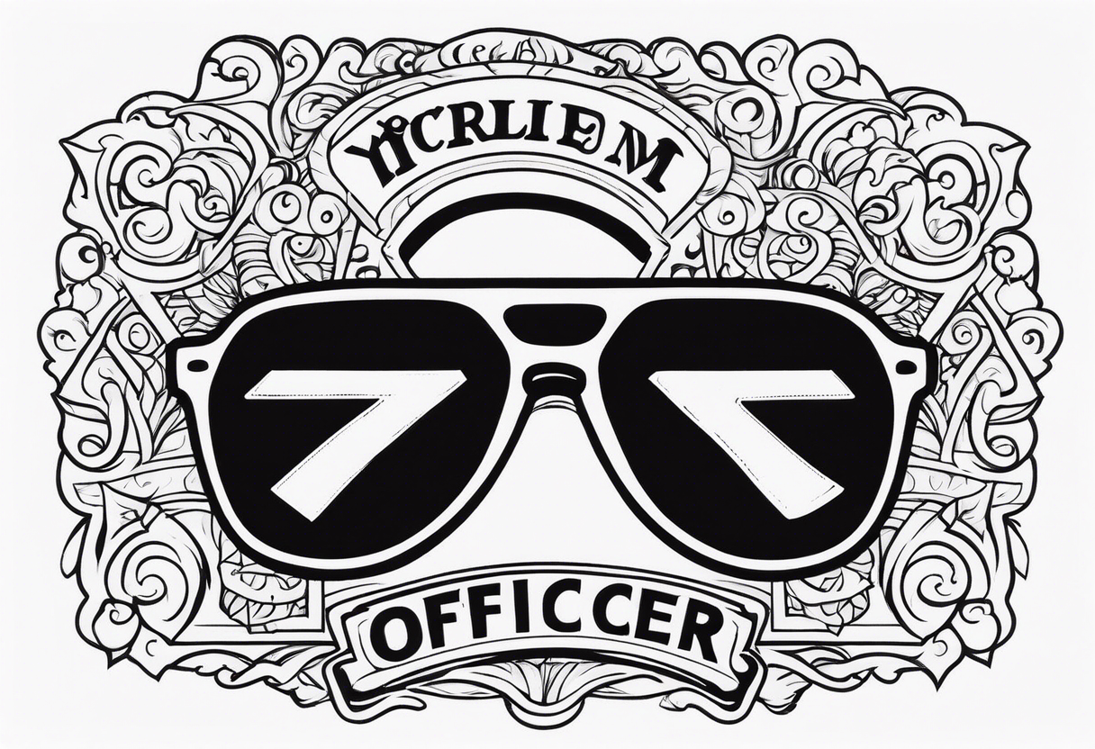 Officer Sunglasses tattoo idea