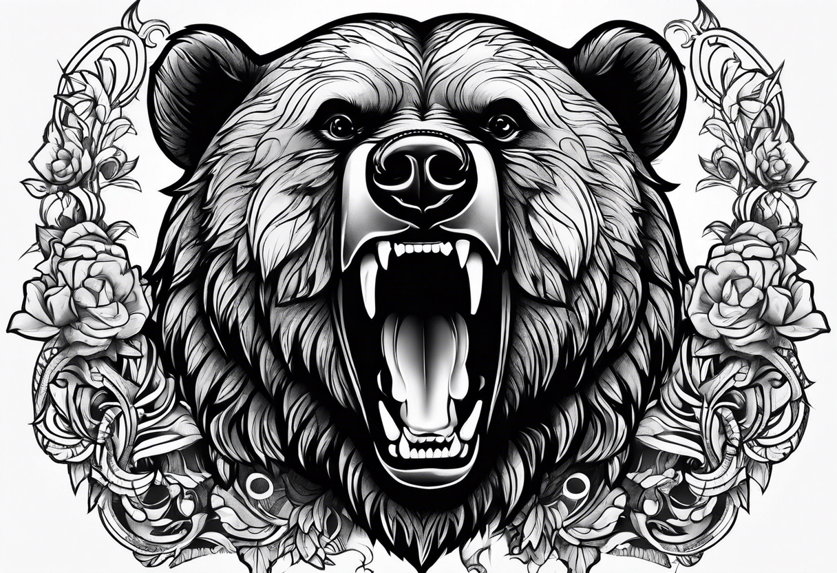 Evil bear tattoo idea