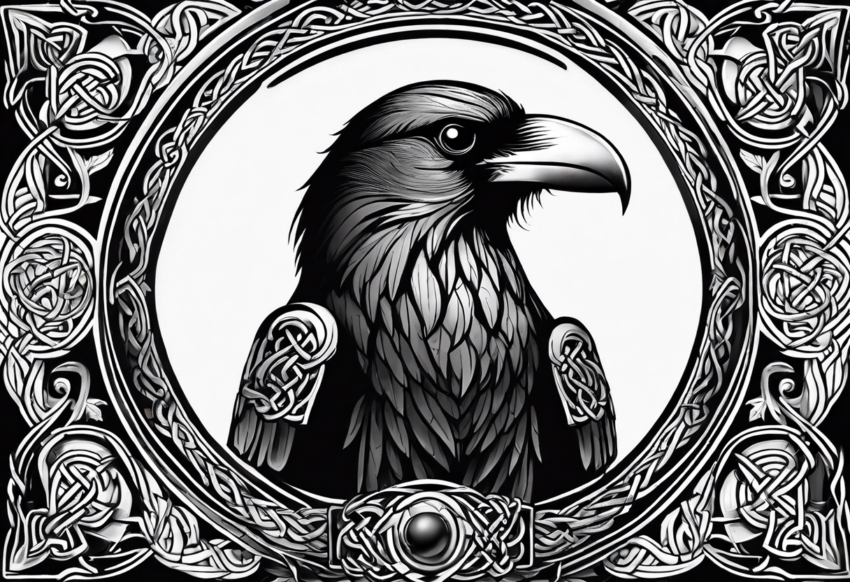 celtic raven tattoo idea