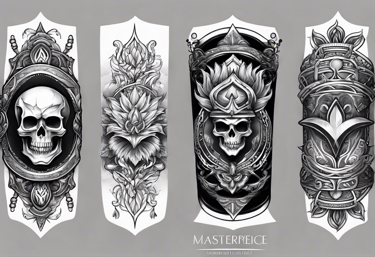 bracers forearms left and right honor loyalty unity honesty tattoo idea