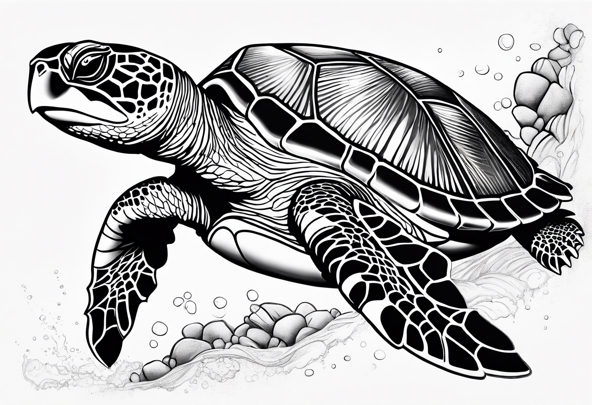 Sea turtle tattoo idea