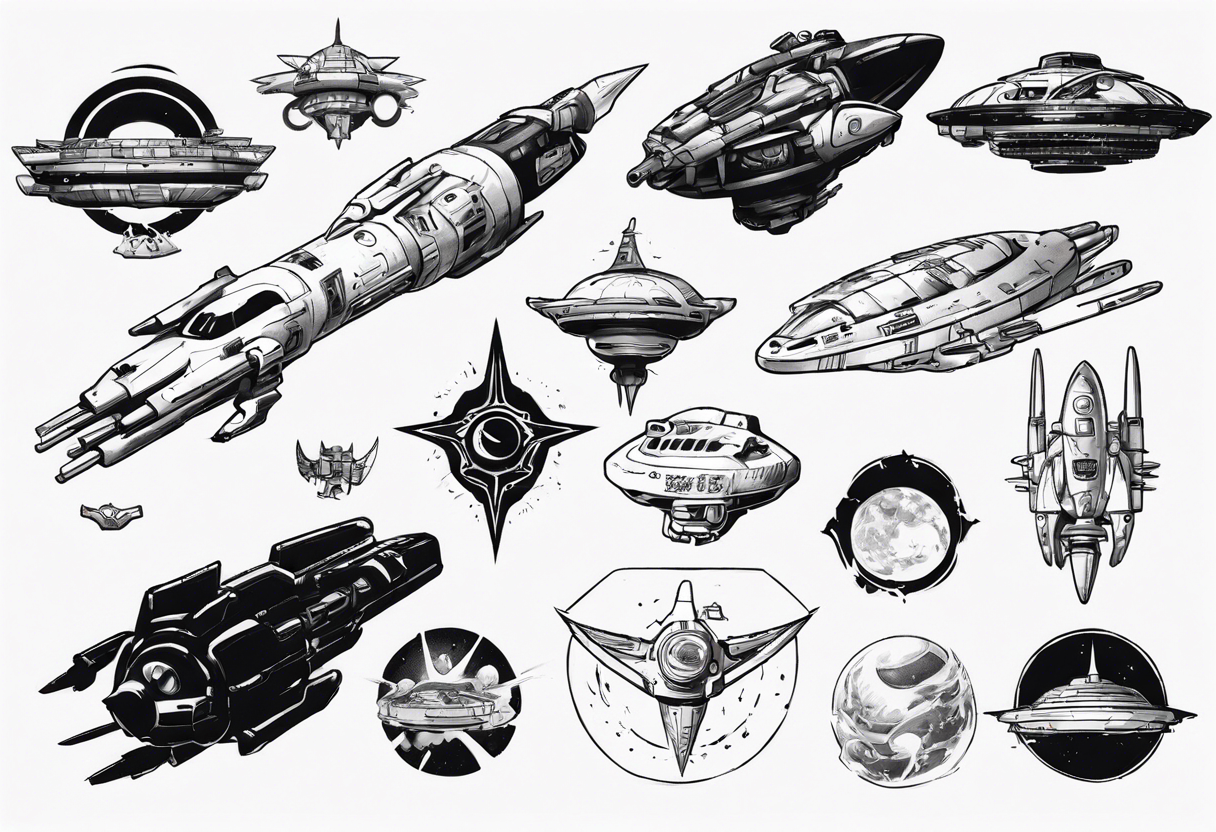 Cowboy Bebop spaceship tattoo idea