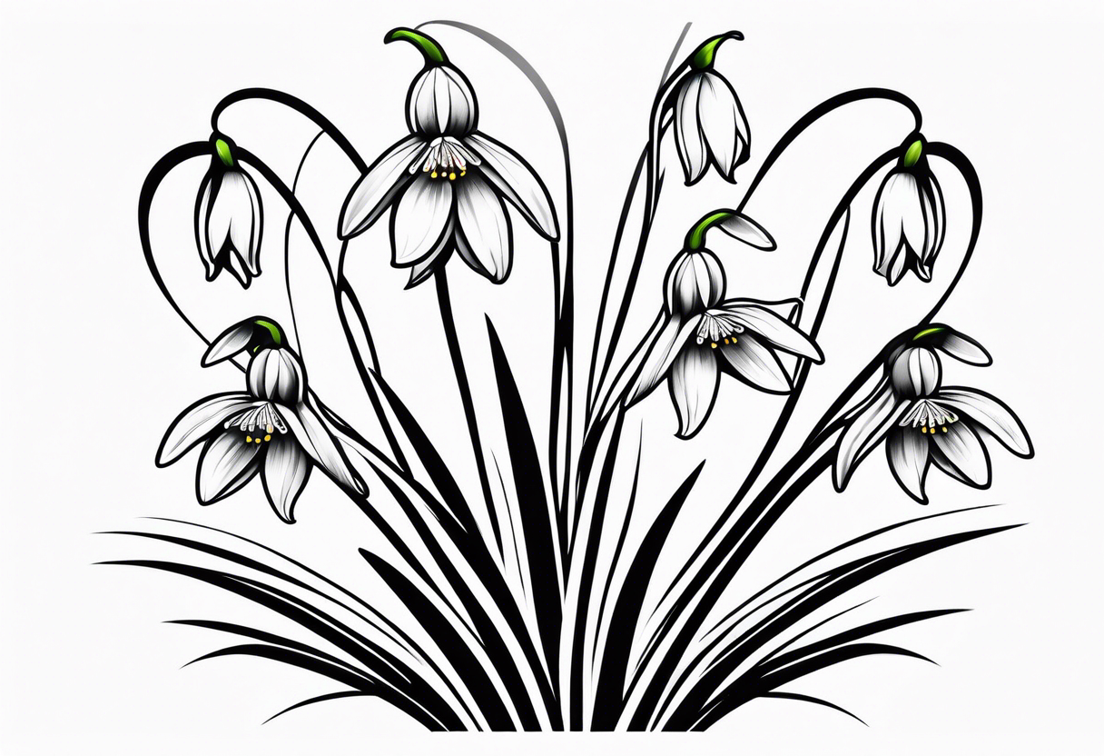 Snowdrop flower tattoo idea