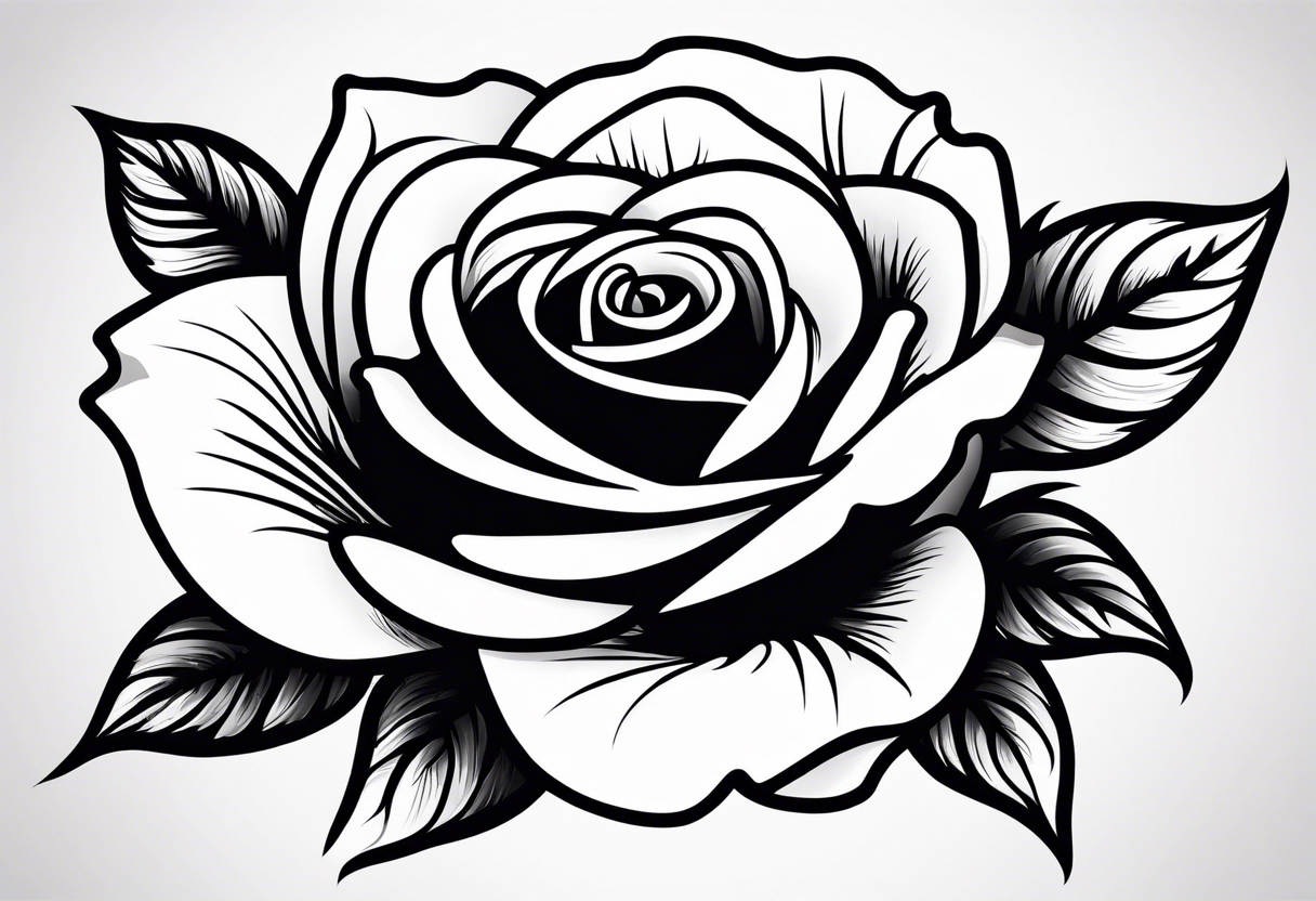 simple rose tattoo tattoo idea