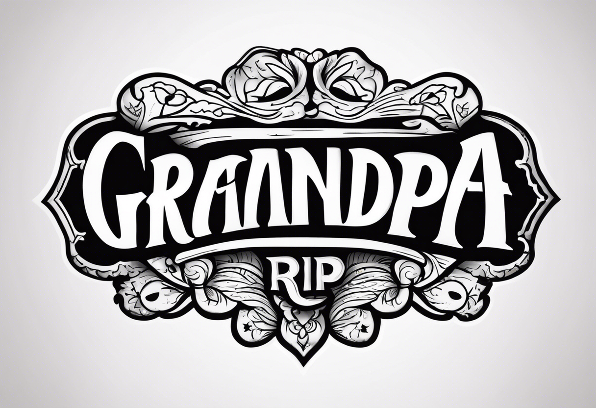 grandpa rip 8-12-2023 tattoo idea