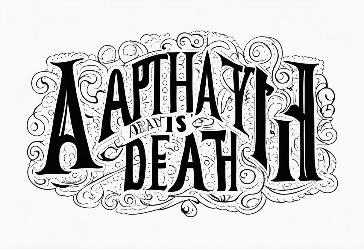 Apathy is death tattoo idea