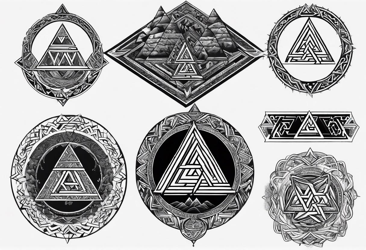 Valknut nordic yggdrasil tattoo idea