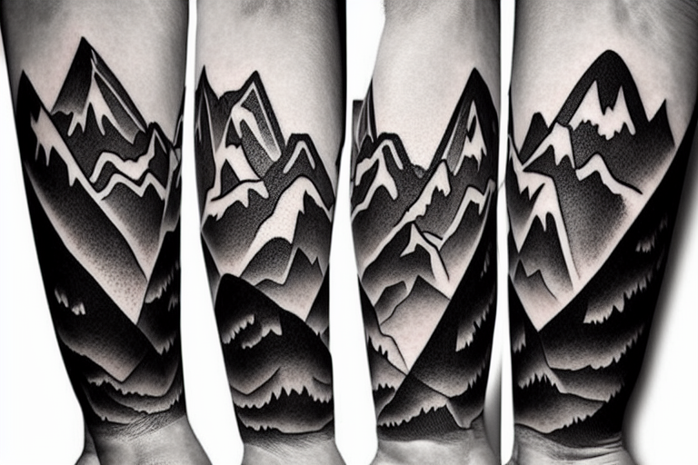 Vector Isolated Three Mountain Peaks Contour Black Line Drawing. Mountain  Peaks Colorless Black And White Graphic Tattoo, Print, Pattern, Poster  Element Royalty Free SVG, Cliparts, Vectors, and Stock Illustration. Image  177262585.
